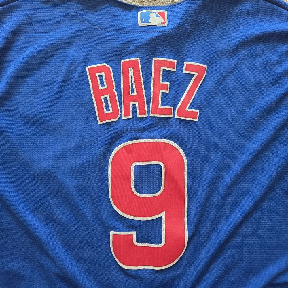 Chicago Cubs‎ BAEZ #9 Jersey 2XL Magestic Baseball 2016 World Series Patch Sport - Picture 6 of 12